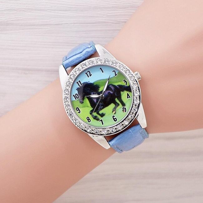Dziewczęcy zegarek z koniem - 7 kolorów 1