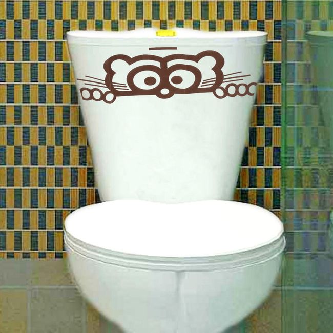 Vtipná samolepka na WC - Kuk! 1