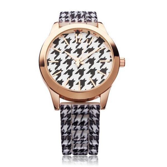 Silikonové hodinky Geneva v černo-bílé barvě 1