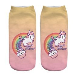 Дамски къси чорапи със сладък принт - 21 варианта