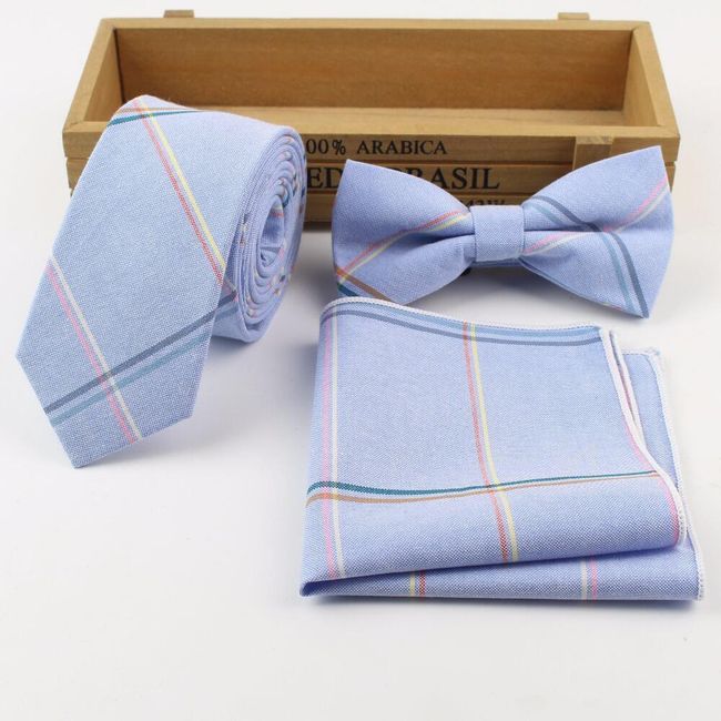 Elegantná súprava - kravata, motýlik a vreckovka 1