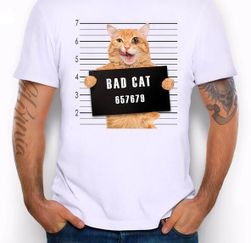 Tričko s potiskem kočičích kriminálníků
