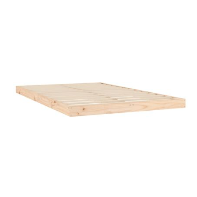Rama łóżka 120 x 200 cm z litego drewna sosnowego ZO_834841-A 1