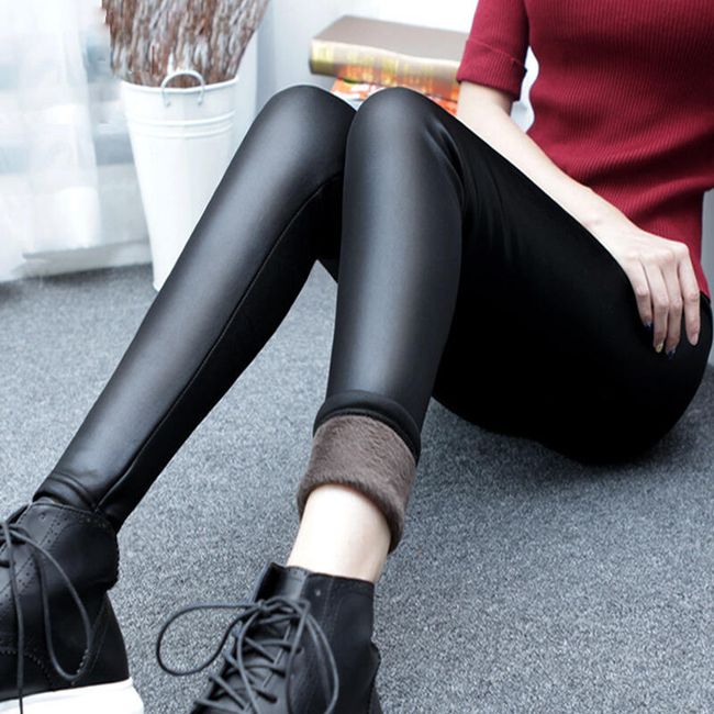 Női szigetelt leggings fényes kivitelben 1