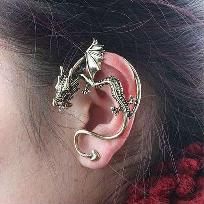 Náušnice ve tvaru draka - na celé ucho - 1 kus 1