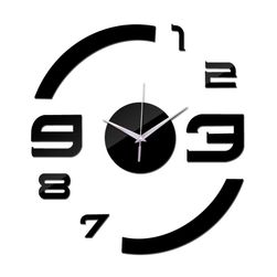 Asymetrické nástěnné hodiny ve třech barvách