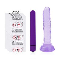 Erotski set - dildo, vibrator i kondomi ED6