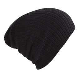 Dzianinowa czapka zimowa unisex czarna ZO_ST00678