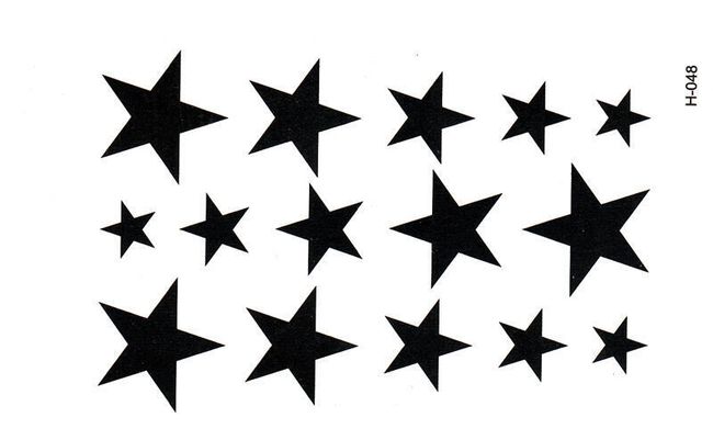 Tatuaż - komplet gwiazd 1