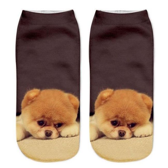 Дамски чорапи до глезена с кучета - 9 варианта 1