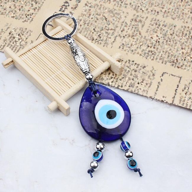 Pandantiv simbolic pentru chei - ochi albastru 1