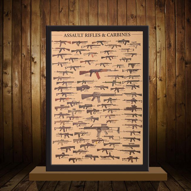 Vintage plakát a fegyverek rajongói számára - 51 x 35,5 cm 1