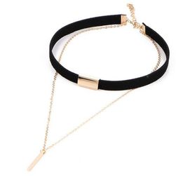 Choker náhrdelník s řetízkem - 2 barvy