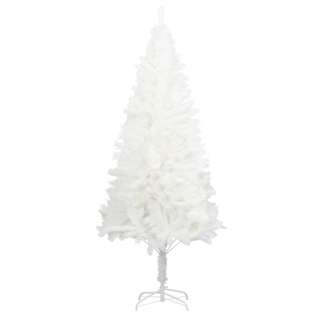 VidaXL Бяла изкуствена коледна елха с реалистични игли 210 см ZO_321024-A 1