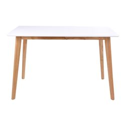 Jídelní stůl s bílou deskou Vojens, 120 x 70 cm ZO_34522