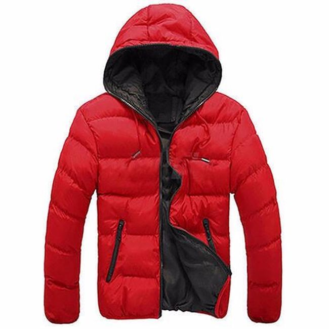 Férfi könnyű kabát Santo kapucnival  Piros - méret XL 1