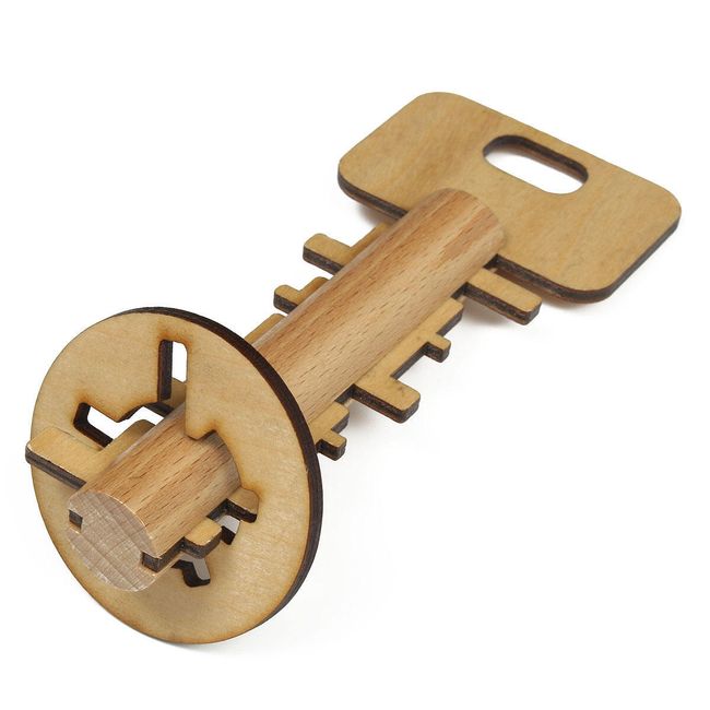 Dřevěný hlavolam - klíč 1