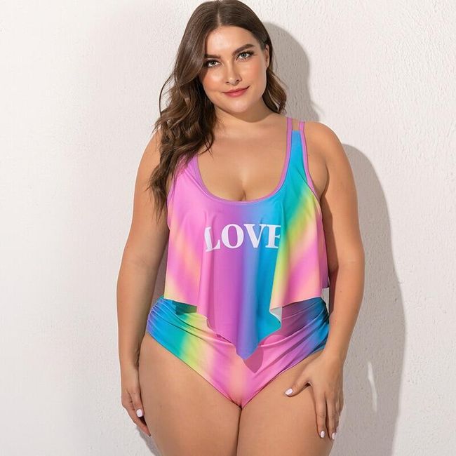 Dámske plus size plavky KOL58 1