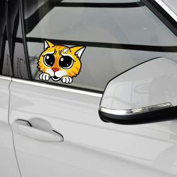 Samolepka na auto s roztomilou kočkou -  11 x 10 cm