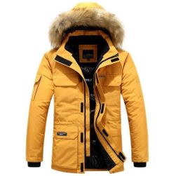 Férfi téli kabát Aron DDMK - 592BB - fehér, XS - XXL méretek: ZO_234105-6XL