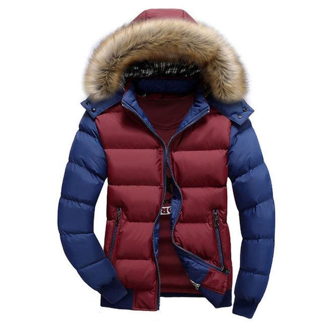 Zimní bunda Edmondo s kožíškem i bez - různé barvy Červená modrá, Velikosti XS - XXL: ZO_233628-XL 1