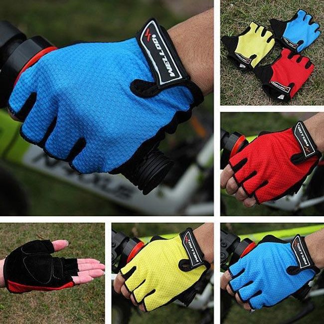 Cyklistické rukavice - 3 barvy, 3 velikosti 1