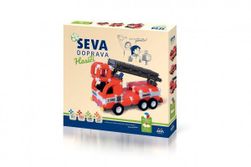 Stavebnice SEVA DOPRAVA Hasiči plast 545 dielikov v krabici 35x33x5cm RM_40015501