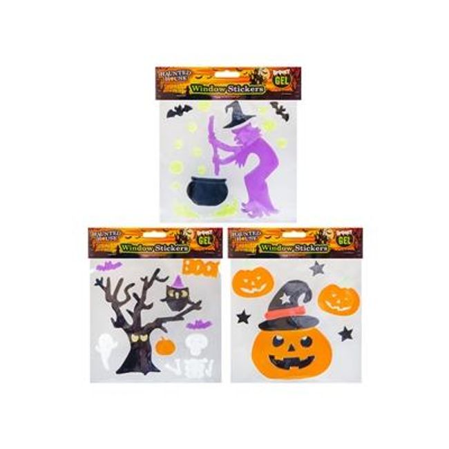 GELOVÉ NÁLEPKY NA OKNO HALLOWEEN - náhodný výběr ZO_PN000237 1
