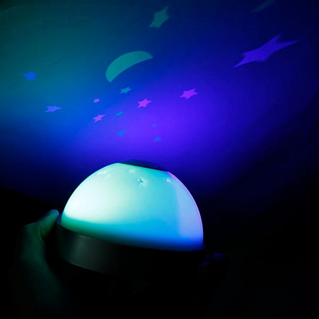 LED projektor hvězdné oblohy s budíkem a projekcí času 1