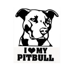 Sticker pentru masina - pitbull