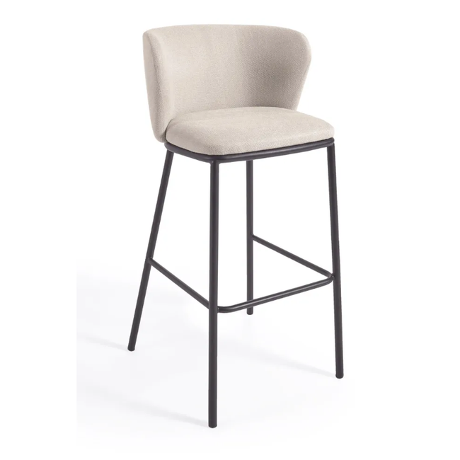 Krzesło barowe beżowe 102 cm Ciselia – ZO_256312 1