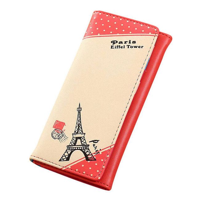 Dámska peňaženka s Eiffelovou vežou a bodkami 1