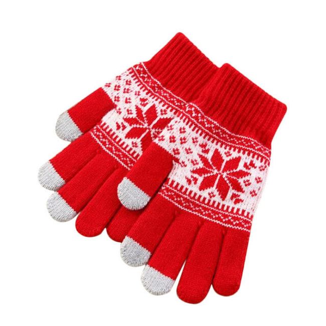 Mănuși de damă cu model iarnă - diverse culori 1