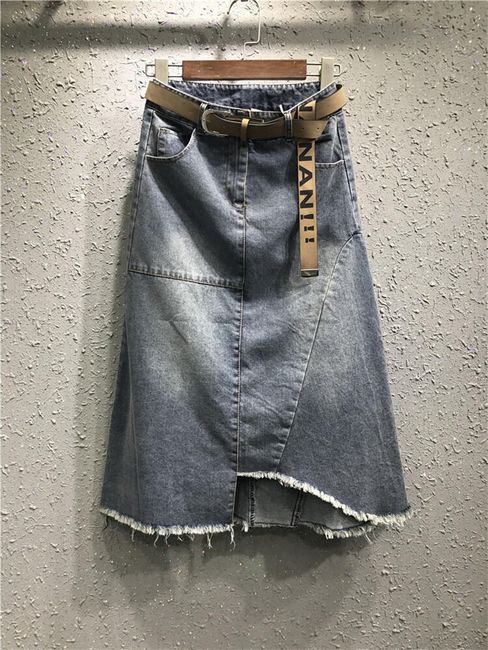 Długa spódnica jeansowa 1