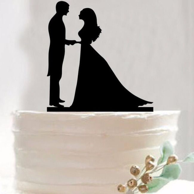 Vrchní dekorace na svatební dort 1