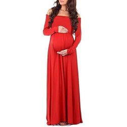 Hosszú női ruha Annabetha Red - 5-ös méret, XS - XXL méretek: ZO_226467-XL