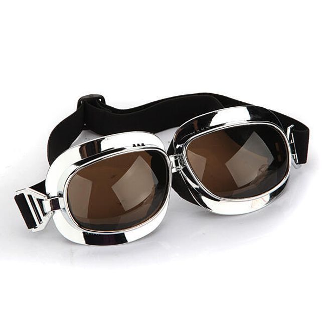 Motoros szemüveg ezüst - barna szemüveg 1