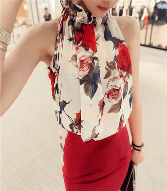 Дамска флорална блуза - 2 цвята 1