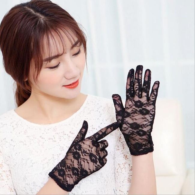 Mănuși de dantelă pentru femei RU129 1