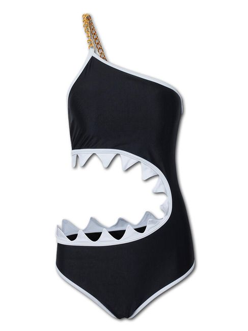 Dámske plavky s vtipným žraločím motívom 1