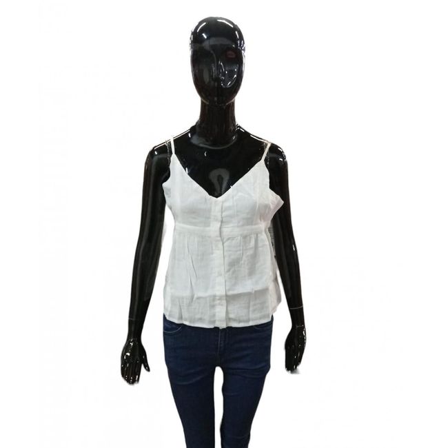 Дамска бяла тениска с презрамки Camaieu, размери XS - XXL: ZO_261225-L 1