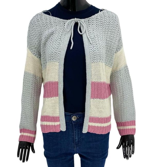 Ženski pleteni pulover, CAMOMILLA, siva, roza, krem, Veličine tkanina: ZO_f978071c-9d47-11ed-a870-9e5903748bbe 1