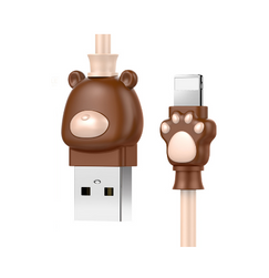 Micro USB kabel s medvídkem pro iPhone 5, 5s, 6, 6s, 7, 8, X