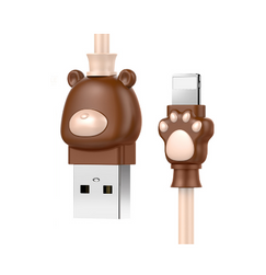 Micro USB kábel mackóval iPhone 5, 5s, 6, 6s, 7, 8, X készülékhez