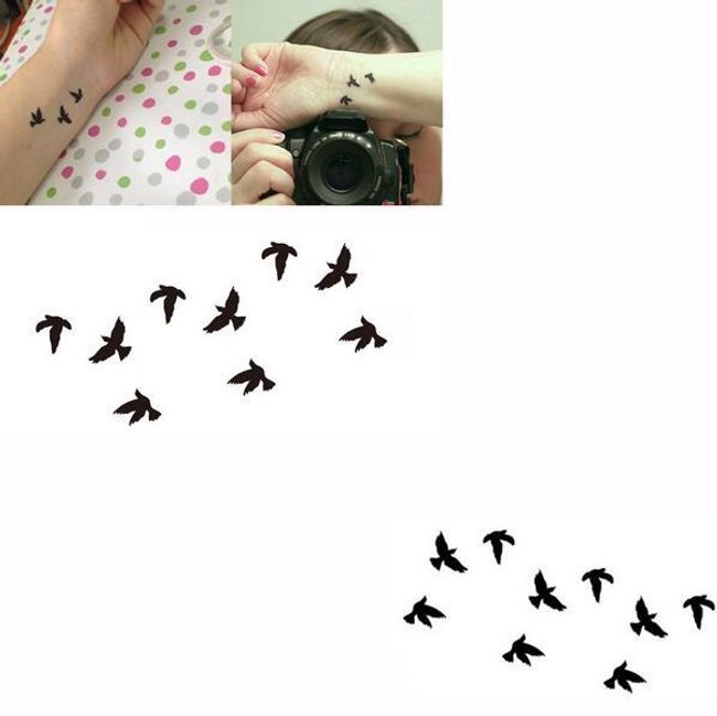 Временна татуировка с птички 1