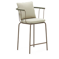 Jasnozielone ogrodowe krzesło barowe Salguer - ZO_269825