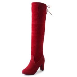 Ženski škornji Julia Red - 6.5, Velikost čevljev: ZO_236373-39