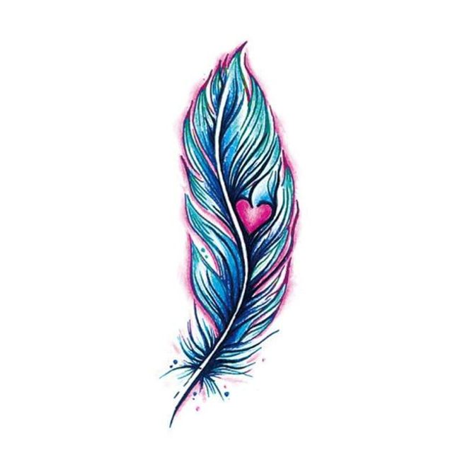 Ideiglenes tetoválás Feather 1