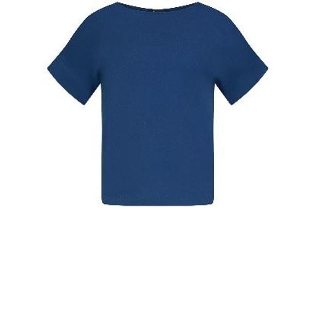 Temno modra klasična bombažna majica, velikosti XS - XXL: ZO_253978X-S 1