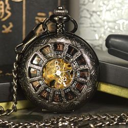 Kapesní mechanické hodinky s římskými číslicemi